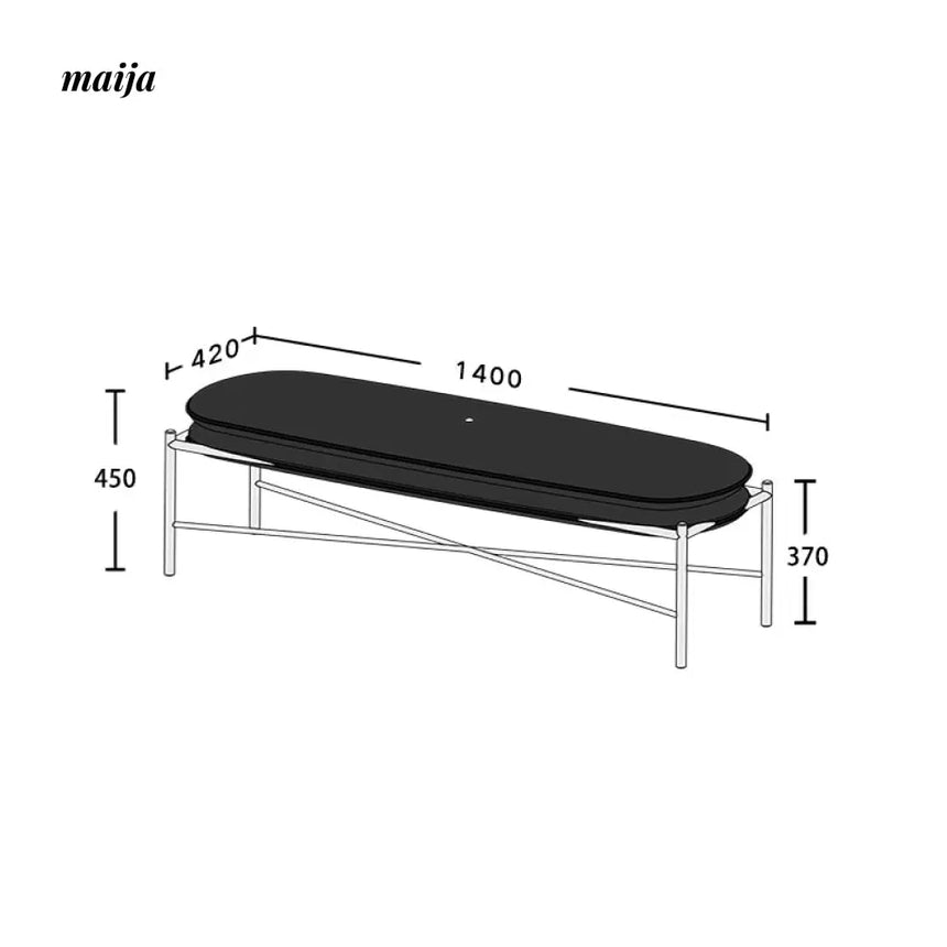 Freyja Retro Microfiber Leather Bedside Bench from maija
