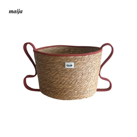 CLICK Handwoven Straw Storage Bucket Toy Basket from HOBBYTREE