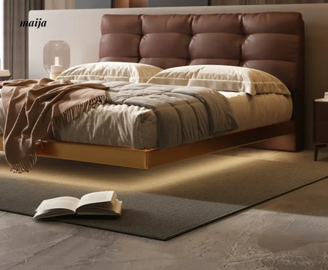 Gianluca Suspended Leather Bed from Kaiyashi