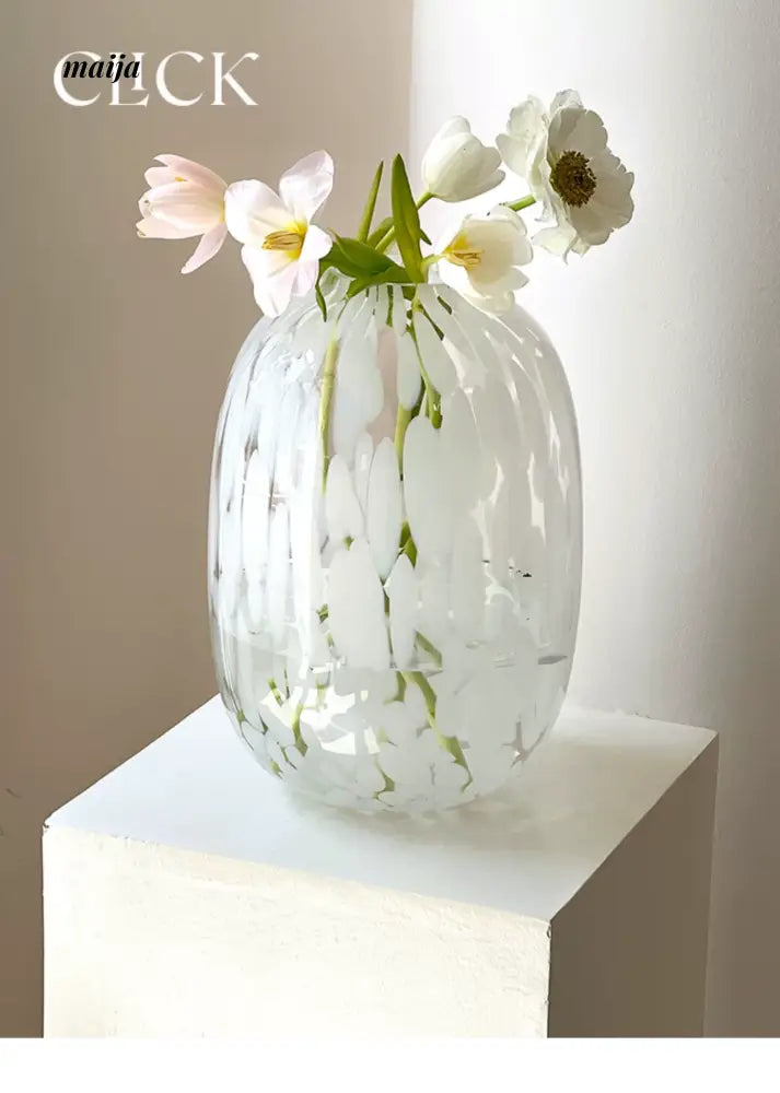 CLICK Big Belly Glass Vase for Hydroponic Flowers from CLICK