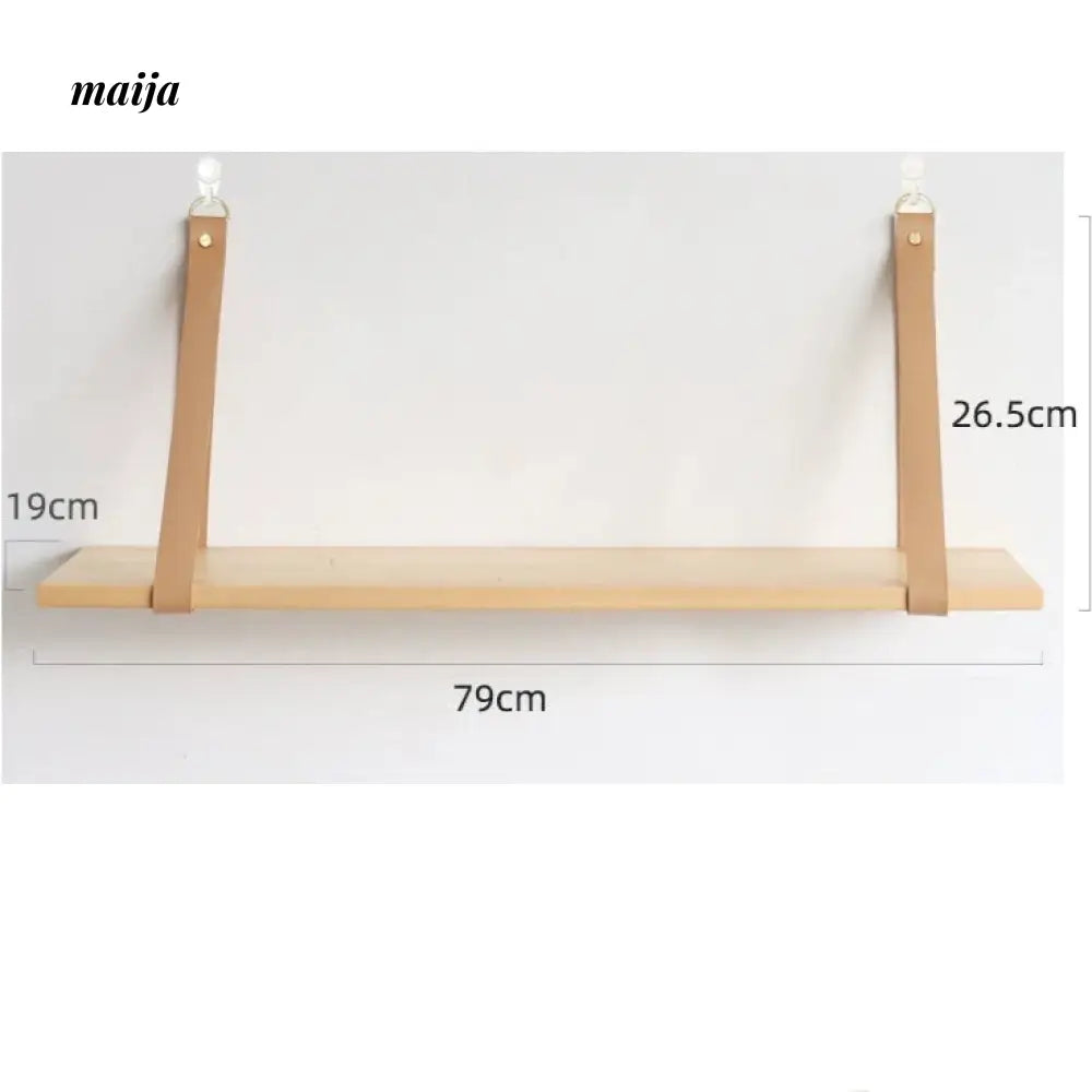 WULIHOME Solid Wood One-Line Shelf Rack with Desktop Storage