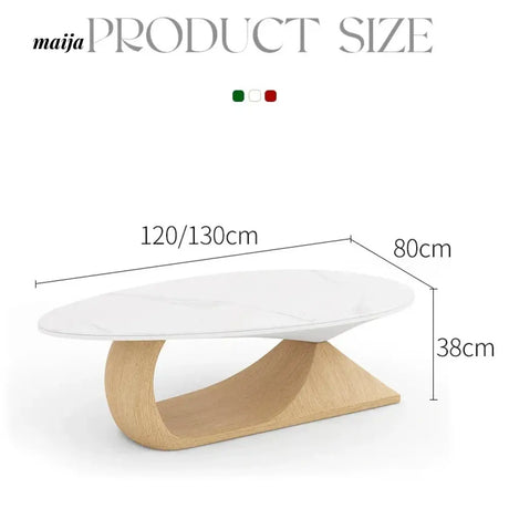 NAVI Snow Mountain Stone Top Coffee Table from NAVI