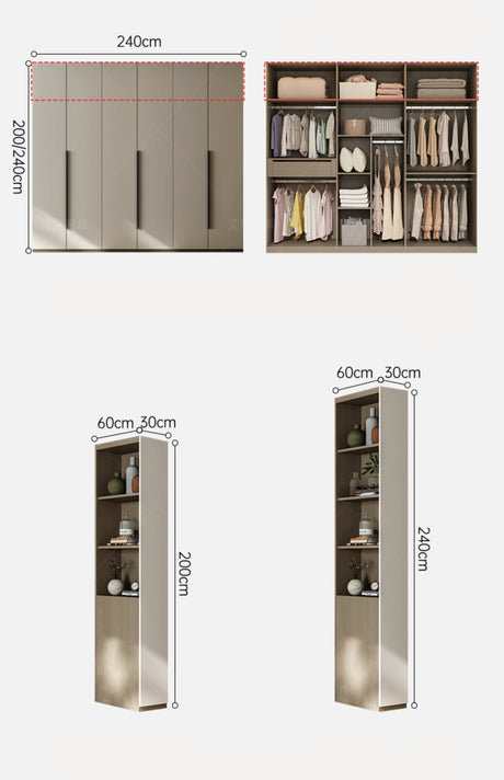 AIWO Magnus Minimalist Multi-Door Wardrobe with Organized Storage from AIWO