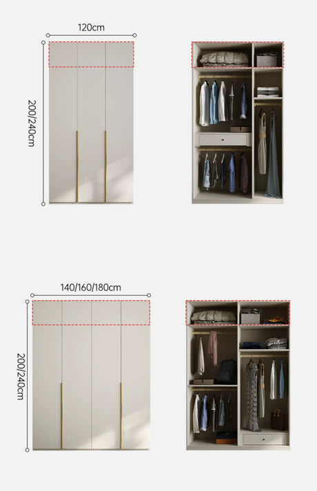 AIWO Vianne Net-Red Cream Double Door Storage Wardrobe from AIWO