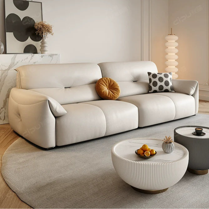DIPU Dane Compact Cream Luxury Sofa from DIPU