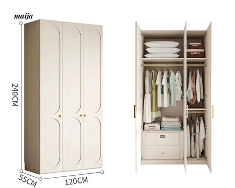 MEIHOUSE French Pine Board Wardrobe Bedroom Finished Large Cabinet from MEIHOUSE