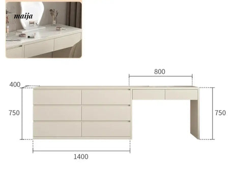 MEIHOUSE Universal Dressing Table Advanced Bedroom Storage System from MEIHOUSE