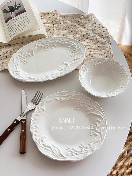 YASUKI Isabelle Exquisite Rustic Relief Salad Bowl from YASUKI