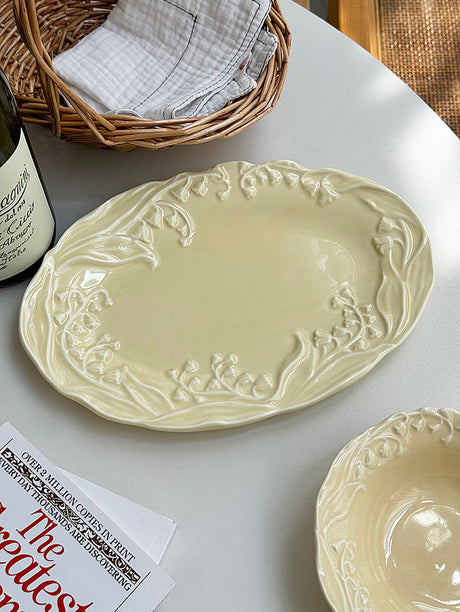 YASUKI Isabelle Exquisite Rustic Relief Salad Bowl from YASUKI