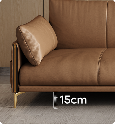DIPU Mack Cream Minimalist Cowhide Sofa from DIPU