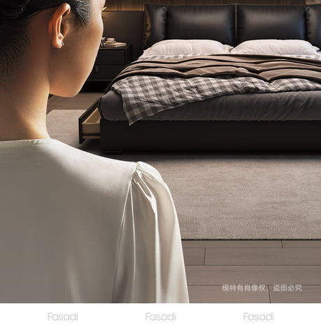 FASATI Alexander Luxe Minimalist Leather Bed from FASATI