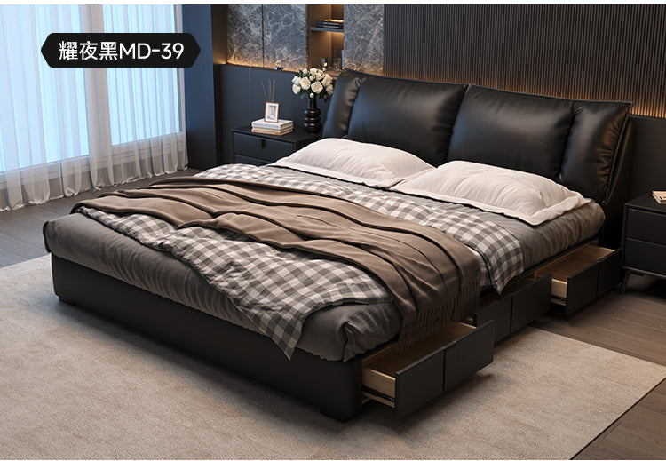 FASATI Alexander Luxe Minimalist Leather Bed from FASATI