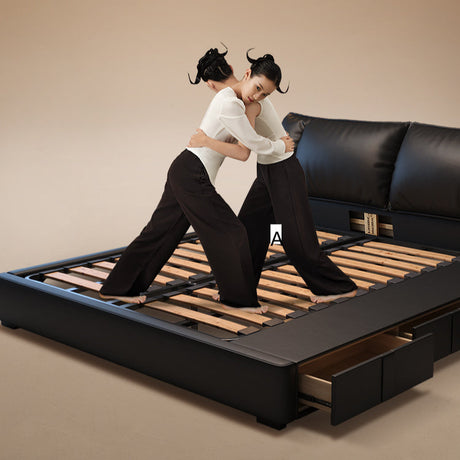 FASATI Alexander Luxe Minimalist Leather Bed from FASATI
