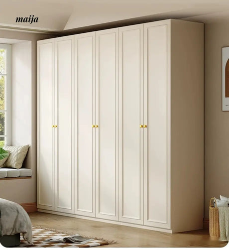 MEIHOUSE French Cream European Pine Wardrobe Bedroom Storage Cabinet from MEIHOUSE