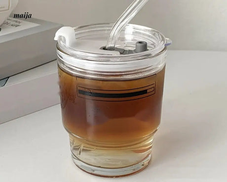 BANKE Summer Portable Glass Latte Coffee Cup from BANKE