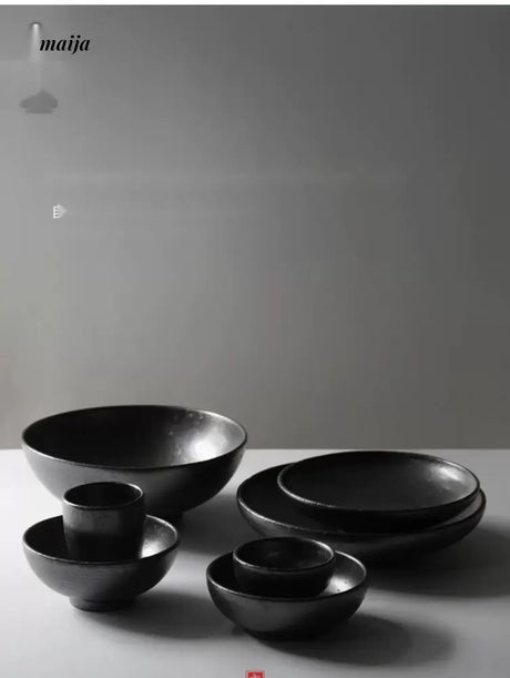 JOTO Japanese Style Seventeen Color Rough Pottery Dinner Set from MOSE