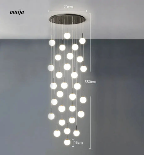 Round Staircase Chandelier from maija