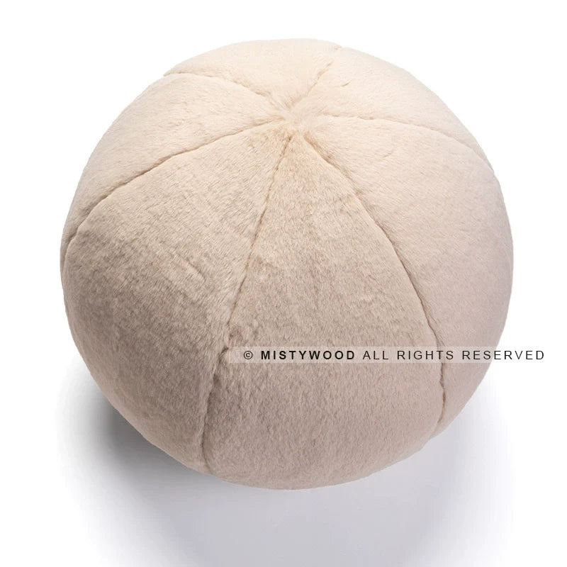 MISTYWOOD Yellow Plush Circular Decorative Pillow from MISTYWOOD