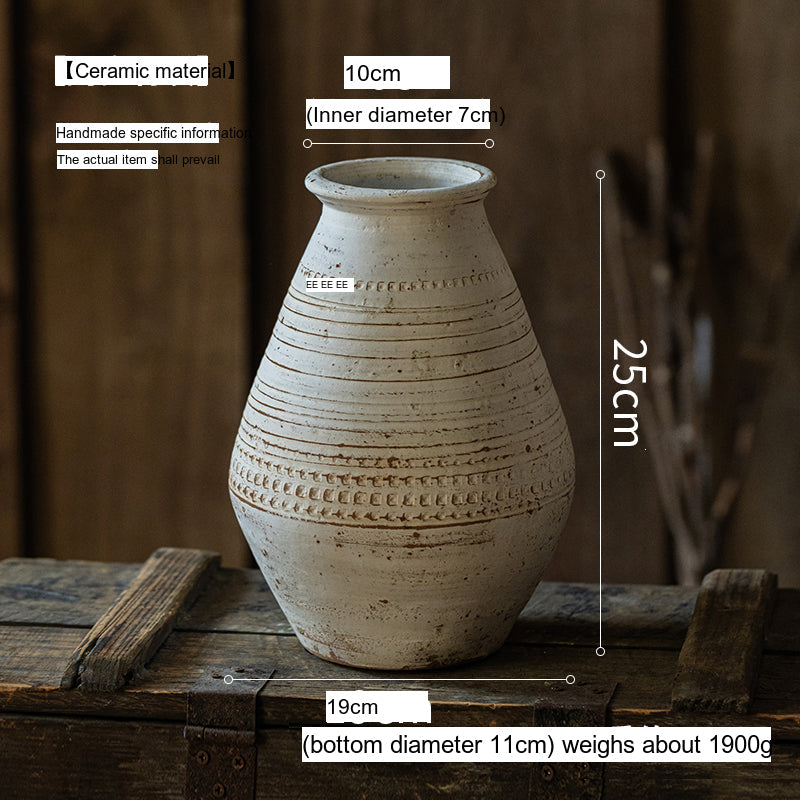 JUHAN Isolde Rustic Floral Arrangement Pottery Vase from JUHAN
