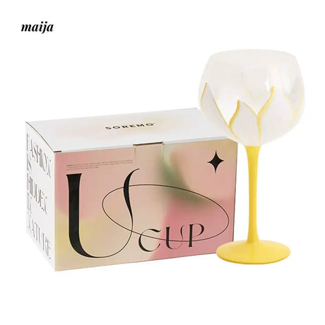 SOREMO Tulip Hand Painted Wine Glass from maija