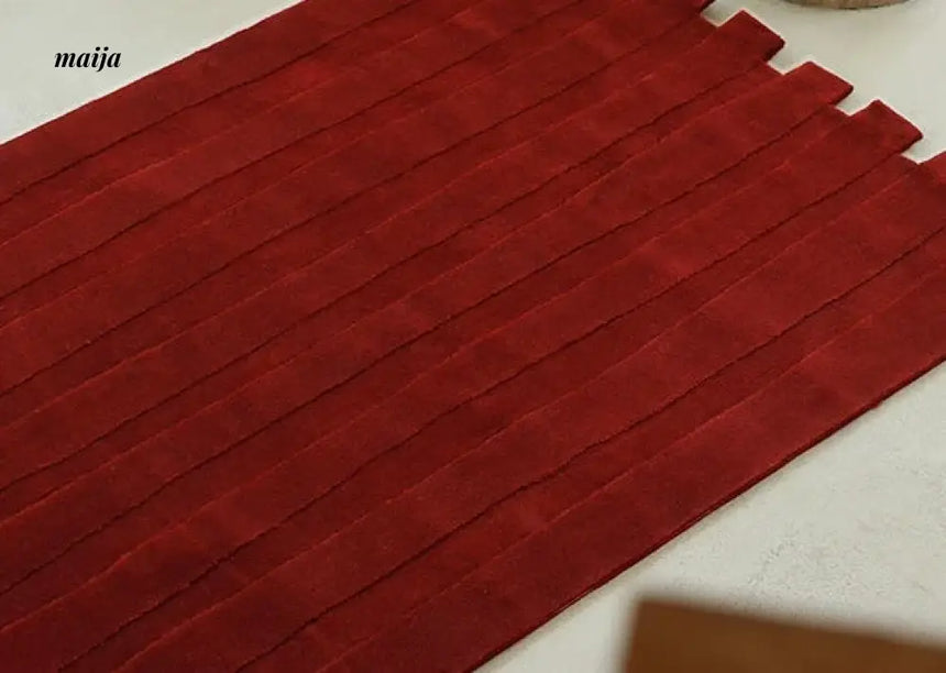 UNDERLAND Red Retro Handmade Rug from UNDERLAND