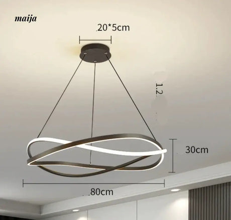 GVG Modern Intertwining Ring Ceiling Lamp from GVG