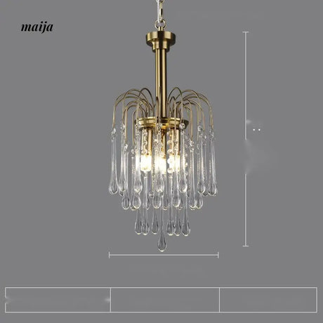 NANCY Crystal Chandelier Water Drop Lamp Retro Design from NANCY