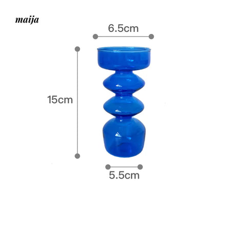 HOMESIDE Claine Blue Glass Vase from HOMESIDE