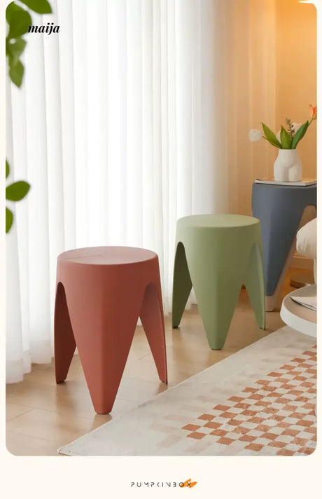PUMPKIN BOX Stackable Nordic Minimalist Shoe Stool from PUMPKIN BOX