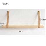 WULIHOME Solid Wood One-Line Shelf Rack with Desktop Storage