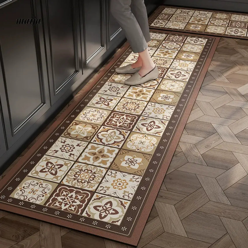 AOJU French Baroque Design Nonslip Kitchen Mat