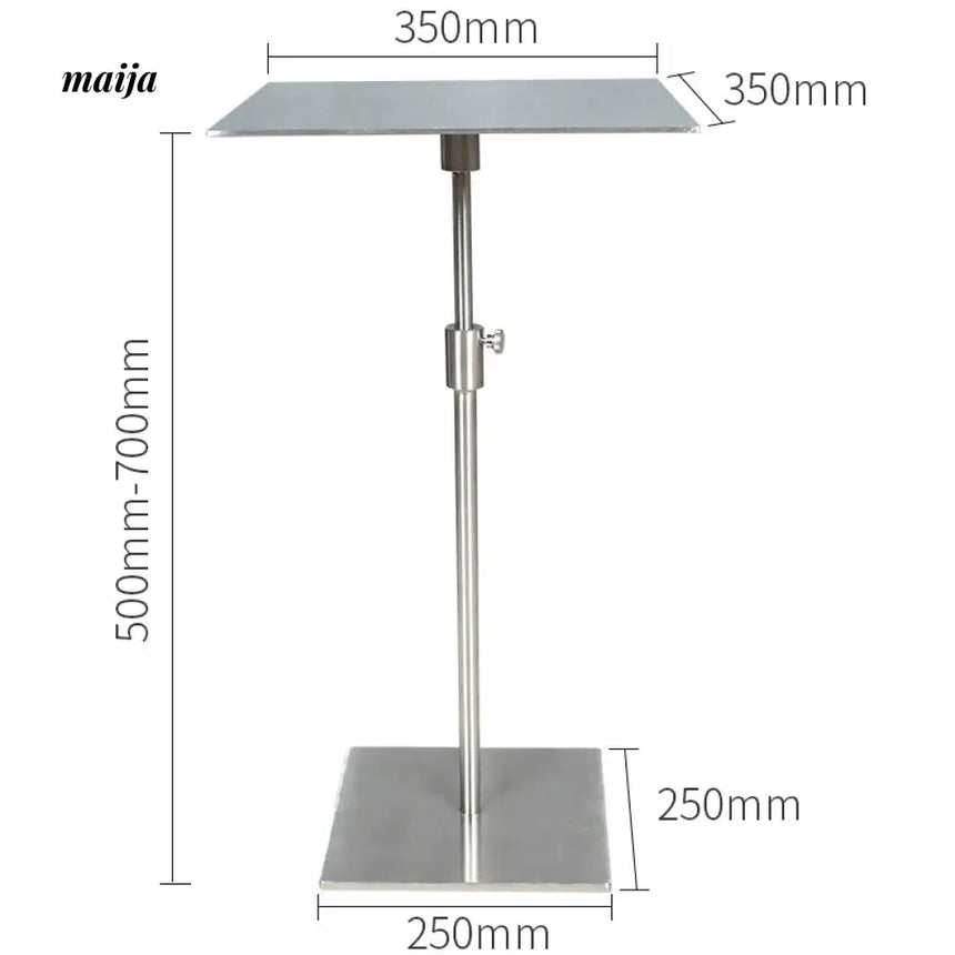 Compact Stainless Steel Side Table