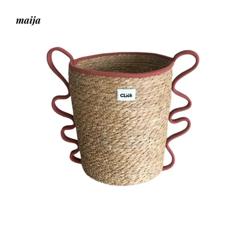 CLICK Handwoven Straw Storage Bucket Toy Basket from HOBBYTREE