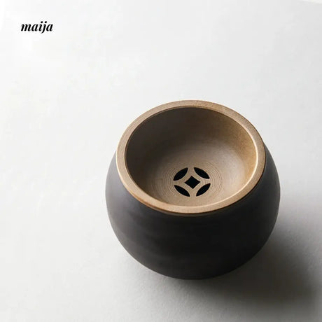 JOTO Handmade Rough Pottery Tea Washing Bowl Set from JOTO