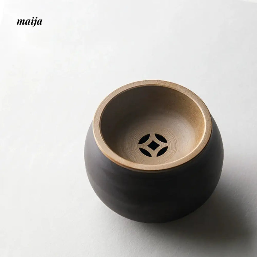 JOTO Handmade Rough Pottery Tea Washing Bowl Set from JOTO