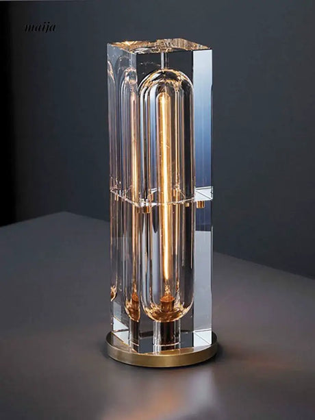 Glass Capsule Table Lamp from maija
