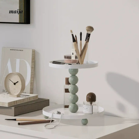 LIVINGPLUS Double-Layer Cosmetic Storage Rack from LIVINGPLUS