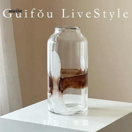 GUIFOU Large Colored Glass Vase from GUIFOU