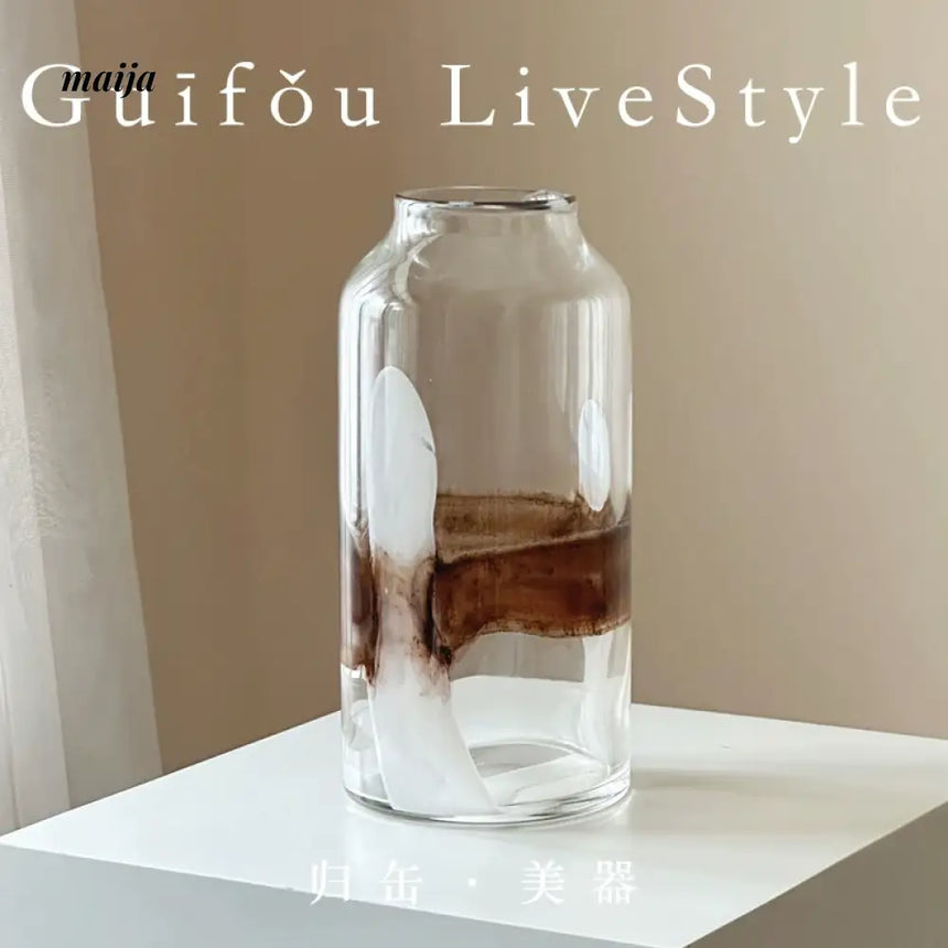 GUIFOU Large Colored Glass Vase from GUIFOU