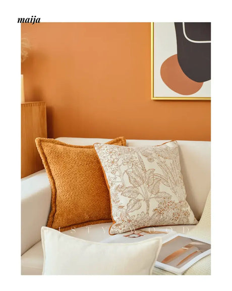 MISTYWOOD French Light Luxury Orange Pillow from MISTYWOOD