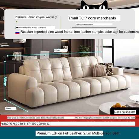 DIPU Nova Cream Cowhide Sofa from DIPU