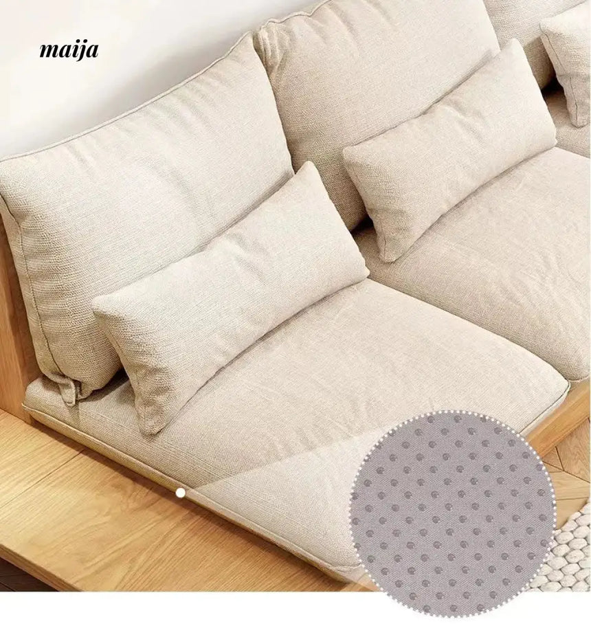 Japanese Style Solid Wood Modular Sofa with Storage from maija
