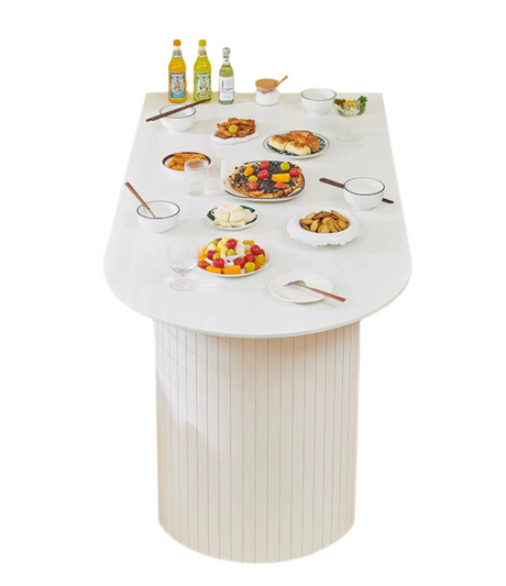 LAZYSPACE Claire Oval Rock Board Table from LAZYSPACE