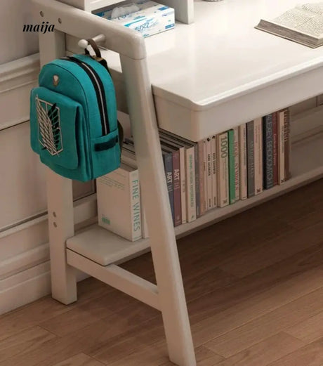 Luna Nordic Solid Wood Desk with Bookshelf from maija