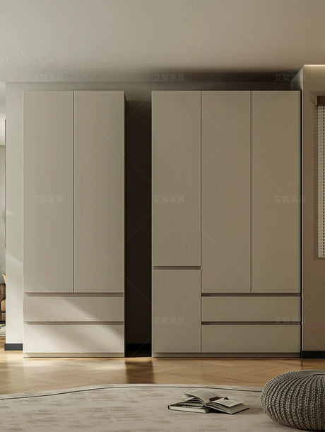 AIWO Sylvain Handless Solid Wood Wardrobe with Multi-Layer Storage from AIWO
