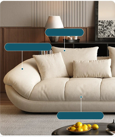 DIPU Serena Cream Minimalist Leisure Sofa from DIPU