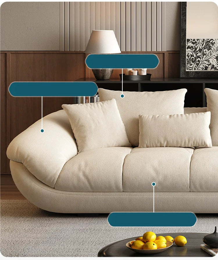 DIPU Serena Cream Minimalist Leisure Sofa from DIPU