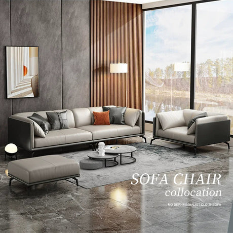 DIPU Kailey Nordic Light Luxury Leather Sofa from DIPU