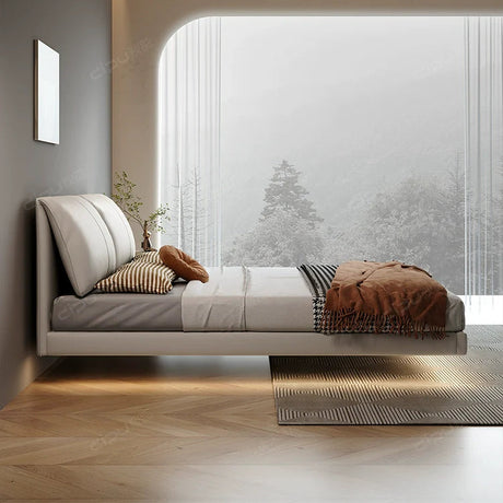 DIPU Alina Luxury Elephant Ear Leather Bed from DIPU