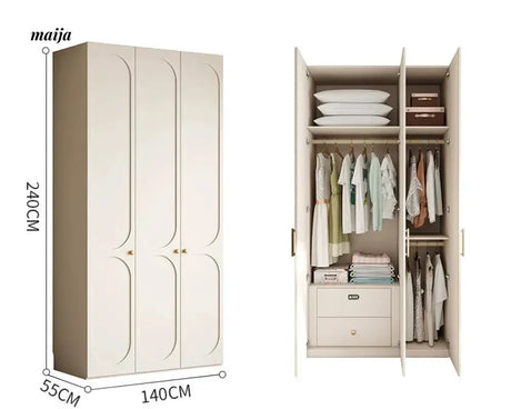 MEIHOUSE French Pine Board Wardrobe Bedroom Finished Large Cabinet from MEIHOUSE
